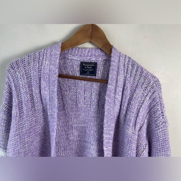 Abercrombie & Fitch women’s XS lilac open front slouchy soft oversized cardigan - Picture 3 of 9